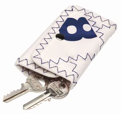 Immagine prodotto di Marsupio portachiavi in tela bianco/blu navy