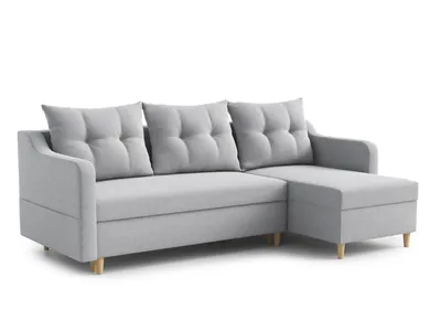 Produktbild von AX LIVING Ecksofa Balerno 224 cm – Elegantes Design in Hellgrau