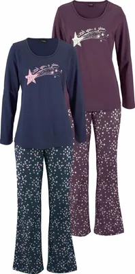Produktbild von Vivance Dreams Pyjama 4 -teilig bordeaux, marine Größe 56/58