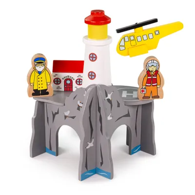 Obrázek produktu pro Bigjigs Rail Tunel s majákem a heliportem