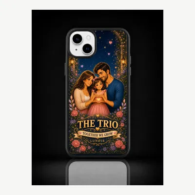 Obrázok produktu pre Puzdro na iPhone 15 Plus, ochranné puzdro s motívom rodinnej trojice – značka LUNØIR