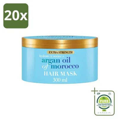 Productafbeelding van 20 x OGX Argan Oil of Morocco Haarmasker, extra sterk - 300 ml - Grote verpakking - 20 stuks