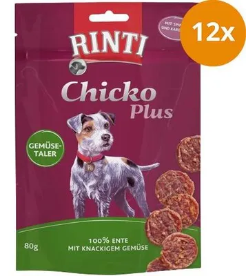 Produktbild von RINTI Chicko Plus Gemüsetaler, Snacks, Hund, Adult, Gemüse, 80 g