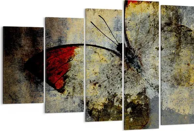 Produktbild von Bild auf Leinwand - Leinwandbild - Schmetterling Abstraktion - 150x100cm - Wand Bild - Wanddeko - Leinwanddruck - Bilder - Kunstdruck - Wanddekoration - Leinwand bilder - Wandkunst - EG150x100-3678