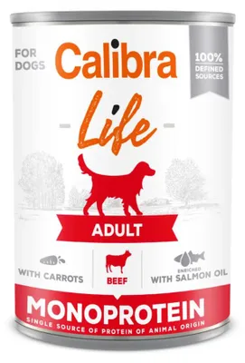 Obrázok produktu pre CALIBRA Adult Beef s mrkvou - mokré krmivo pre psov - 400 g