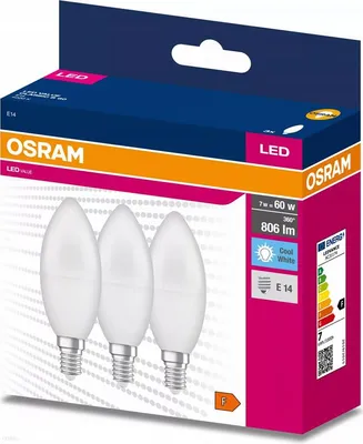 Immagine prodotto di OSRAM LED VALUE CLASSIC B 60 7,5WE14 Lampada 806lm 6500K bianco luce diurna come 60W 4058075385221