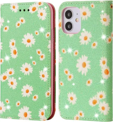 Zdjęcie produktu dla Pokrowiec König Design kompatybilny z Apple iPhone 12 Mini pokrowiec na telefon komórkowy ze skóry syntetycznej - Etui na telefon komórkowy zielone