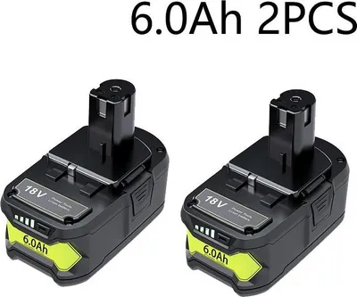 Image de Batterie pour RYOBI One+, 18V Li-Ion batterie de rechange 6Ah, or, compatible avec P108 P104 P107 RB18L50 RB18L20
