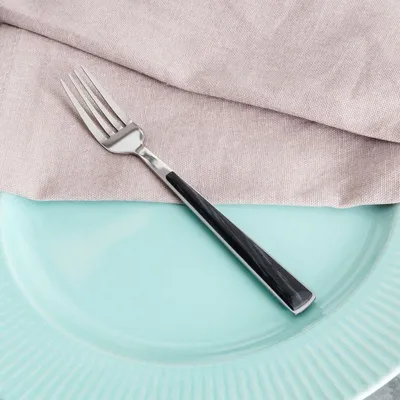 Obrázok produktu pre Elegantná dezertná vidlička 18 cm z nehrdzavejúcej ocele s dreveným dizajnom
