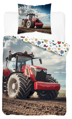 Zdjęcie produktu dla Pościel bawełna 140x200 Traktor Ciągnik
