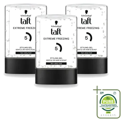 Zdjęcie produktu dla 3 sztuki Taft Men Power Gel Extreme, mocne utrwalenie, 5 - 300 ml - opakowanie zbiorcze