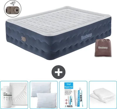 Produktbild von Bestway Luftmatratze - 2-Personen - 152 x 203 x 51 cm - Blau - Inklusive Zubehör