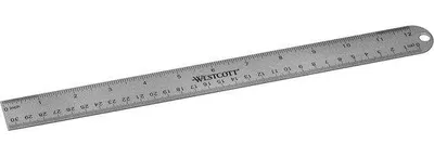 Productafbeelding van Aluminium Liniaal 30 cm - Schokbestendig met Inches