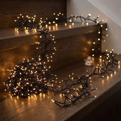 Image de Guirlande lumineuse LED avec 384 lumières, 2,40 m de long, pour l'intérieur & l'extérieur, guirlande lumineuse extérieure, éclairage du sapin de Noël, décoration de jardin pour l'extérieur