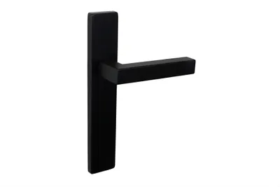 Produktbild von Lavuzo Türgriffe Viterbo Schwarz mit rechteckigem Schild - Pro Set
