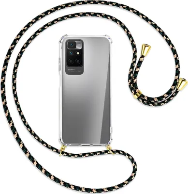 Produktbild von Handykette Backcover-Schutzhülle mit Band (Metall goldfarben) für Xiaomi Redmi 10 - camouflage