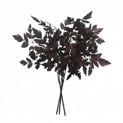 3er-Set Kunstpflanzen Herbstblätter, lila, 60 cm, für Vase