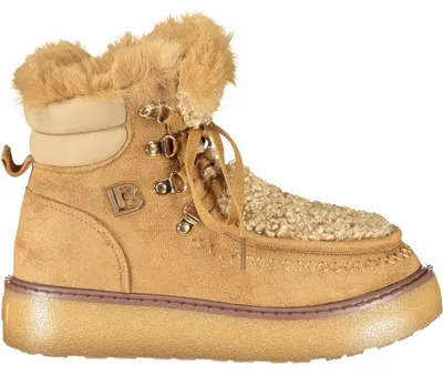 Produktbild von Elegante Damen-Schnürstiefel in Braun mit Fellfutter und Reißverschluss