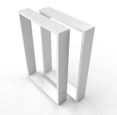Produktbild von 1xPaar sossai Tischkufen in Weiß 60x72cm Tischgestell Tischbeine Tischuntergestell TKK3 Rahmen