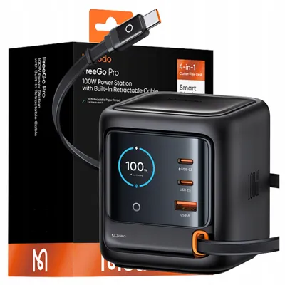 Zdjęcie produktu dla Mcdodo Szybka Ładowarka Z Wbudowanym Kablem Zasilacz 4X Usb-C Usb-A 100W