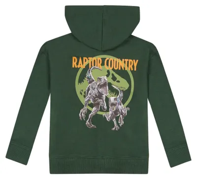 Produktbild von Jurassic World Raptor Hunt Sweatjacke Pullover-Jacke Hoodie Kapuze Kapuzenjacke Reißverschluss Dunkel-Grün , Größe:140