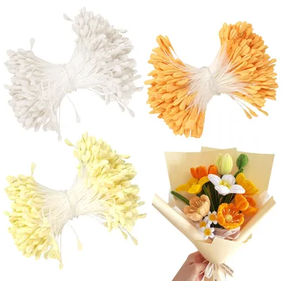 1080 Blütenstaubgefäße, 3 Farben, 6 cm, zum Basteln