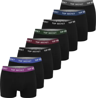 Obrázok produktu pre TOP SECRET Boxerky Muži 8 Pack M bavlna Fit priedušné spodné prádlo Spodky Muži Muži Retro šortky