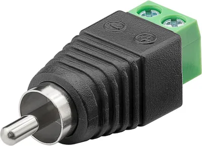 Produktbild von Goobay Terminal Block 2-pin > Cinch-Stecker, mit Schraubbefestigung