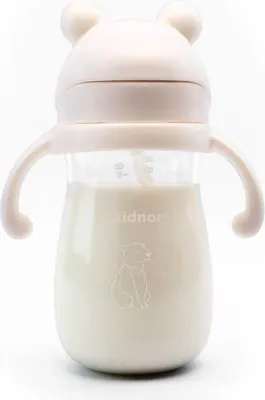 Obrázok produktu pre Hrnček Kidnort Bringebaer so slamkou 300 ml béžový