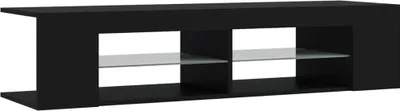 Produktbild von vidaXL TV-Schrank mit LED-Leuchten Schwarz 135x39x30 cm