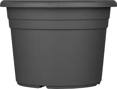 Produktbild von BigDean 6X Blumentopf Ø 40 cm Farbe Anthrazit Kunststoff Pflanztopf Containertopf Übertopf Pflanzkübel rund 40 x 28 cm