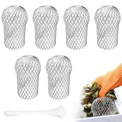 Productafbeelding van Dakgoten bladbescherming - 6 stuks, aluminium bladvangmand
