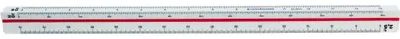Produktbild von Standardgraph Dreikantmaßstab Vermessung, 30 cm 1:25/1:50/1:100/1:200/1:1440/1:2880