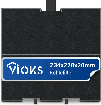 Produktbild von Aktivkohlefilter passend wie Bosch 00744075 Kohlefilter 234x220mm für Dunstabzugshaube