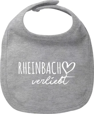 Produktbild von Huuraa Baby Lätzchen Rheinbach verliebt Heather Grey Klettverschluss  Baumwolle Latz Geschenkidee