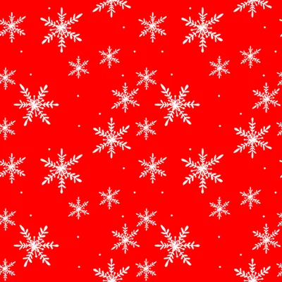 Produktbild von 20 Servietten Snöflingör red - Weiße Schneekristalle auf rot 33x33cm