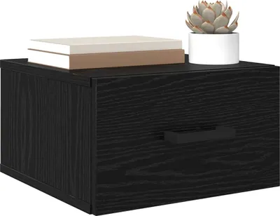 Obrázek produktu pro vidaXL Noční stolek černý dubový vzhled 35 x 35 x 20 cm materiál na bázi dřeva