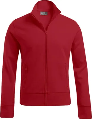 Produktbild von Stehkragen Zip Jacke Herren, Rot, XL