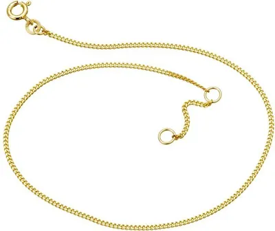 Produktbild von SILBERKETTEN STORE Fußkette Panzer 1,4mm - 333 Gold, Länge wählbar von 23-30cm - 27cm