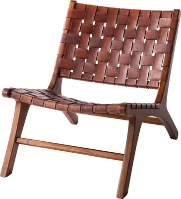 Produktbild von home24 Stuhl - Echtleder / Teak Massiv