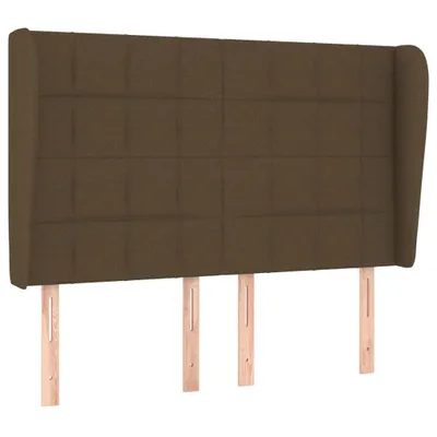 Produktbild von vidaXL Kopfteil mit Ohren Dunkelbraun 147x23x118/128 cm Stoff