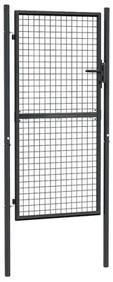 Produktbild von Gartentor, verzinkter Stahl, modernes Design, 100 x 175 cm, schwarz