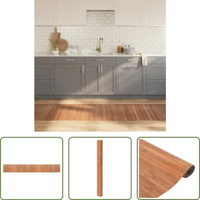 Produktbild von The Living Store Teppich Rechteckig Natur 70x500 cm Bambus