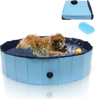 Image de Piscine pour chiens Jopassy Autres accessoires pour chiens Pliable Chiens et chats Pliable Enfants Bien étanche Plastique 120*30CM