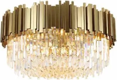 Zdjęcie produktu dla Pipe Organ Crystal BRASS - plafon kryształowy 45cm złoty mosiądz