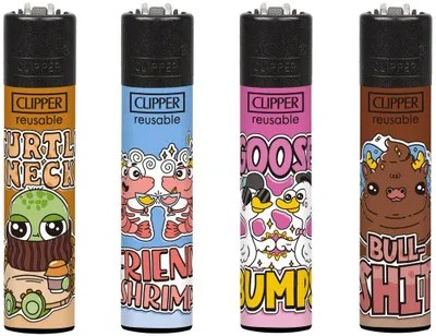 Produktbild von Clipper Feuerzeuge 4er Set Friendshrimp