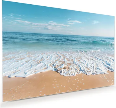Produktbild von Glasbild 45x30cm in XXL für Wohnzimmer, Schlafzimmer Motiv Tropischer Strand