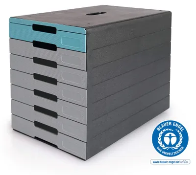 Obrázok produktu pre Durable IDEALBOX PRO 7, Plast, Modrá, Červená, A4, A4, 7 zásuvka/zásuviek, 250 mm