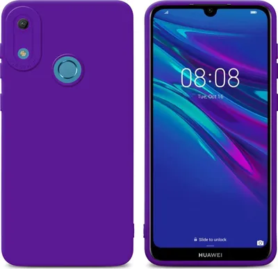 Produktbild von Cadorabo Hülle für Huawei Y6 2019 Schutz Hülle in Lila TPU Silikon Etui Case Handyhülle