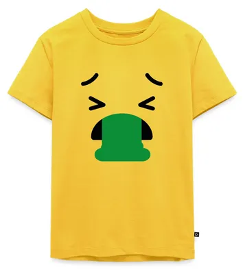 Produktbild von Spreadshirt Emoticon Übergeben Kostüm Karneval Gruppenkostüm Kinder Premium T-Shirt, 134/140 (8 Jahre), Sonnengelb